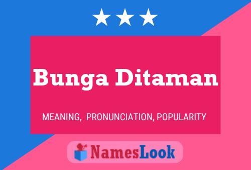 Bunga Ditaman 名字海报