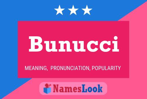 Bunucci 名字海报