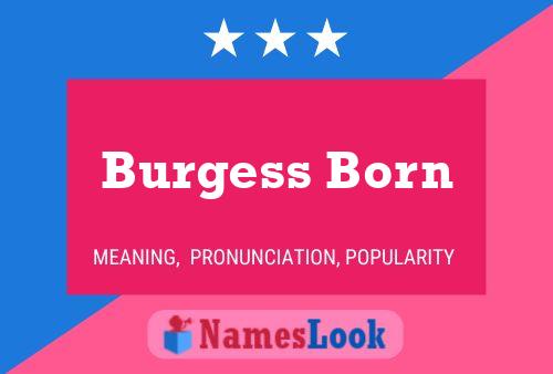 Burgess Born 名字海报