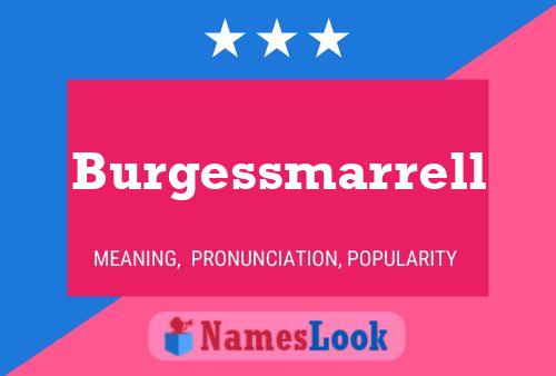 Burgessmarrell 名字海报