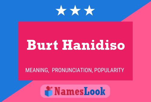 Burt Hanidiso 名字海报