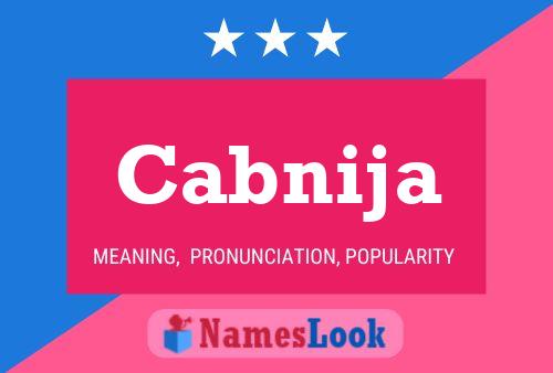 Cabnija 名字海报