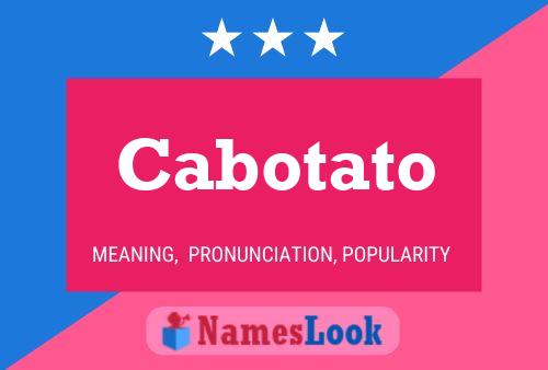 Cabotato 名字海报