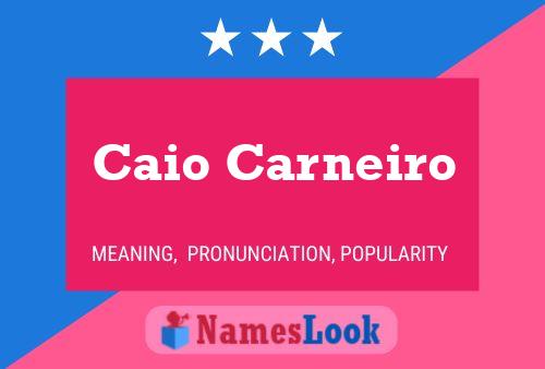 Caio Carneiro 名字海报