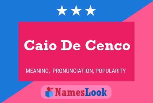 Caio De Cenco 名字海报