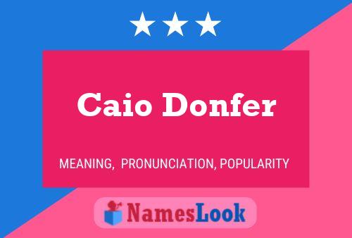 Caio Donfer 名字海报