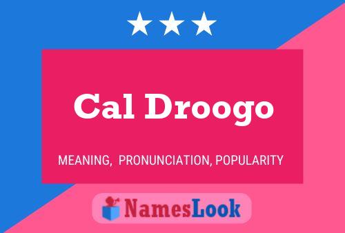 Cal Droogo 名字海报