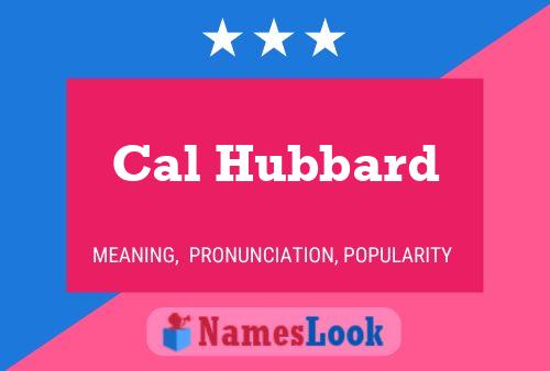 Cal Hubbard 名字海报