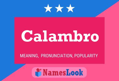 Calambro 名字海报