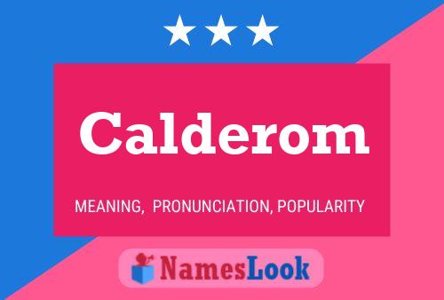 Calderom 名字海报