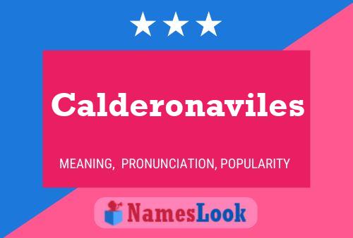 Calderonaviles 名字海报