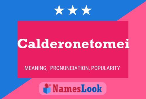 Calderonetomei 名字海报