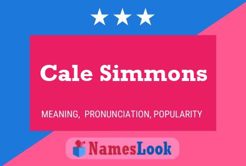 Cale Simmons 名字海报