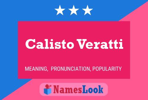 Calisto Veratti 名字海报