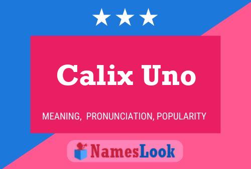 Calix Uno 名字海报