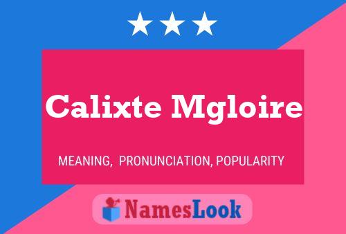 Calixte Mgloire 名字海报