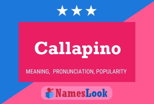 Callapino 名字海报