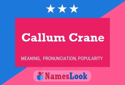 Callum Crane 名字海报