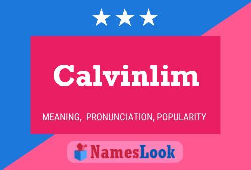 Calvinlim 名字海报