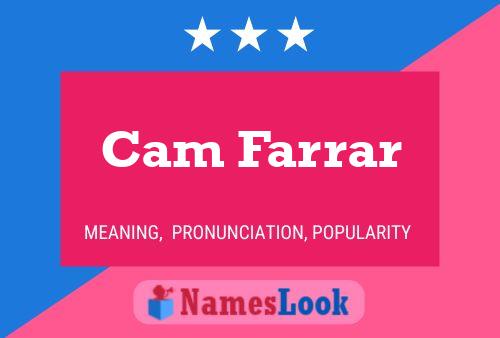 Cam Farrar 名字海报