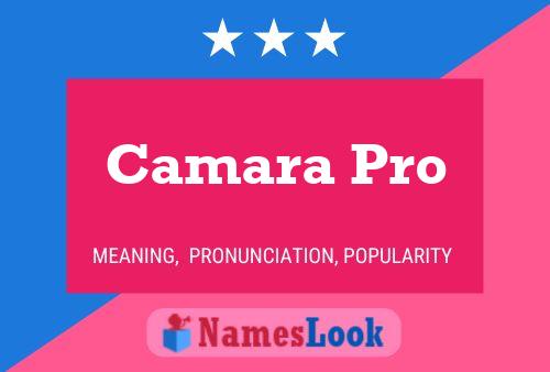 Camara Pro 名字海报