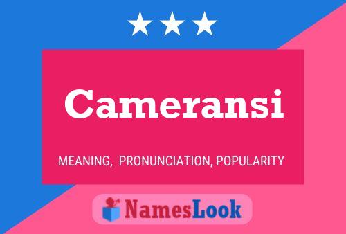 Cameransi 名字海报