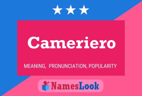 Cameriero 名字海报