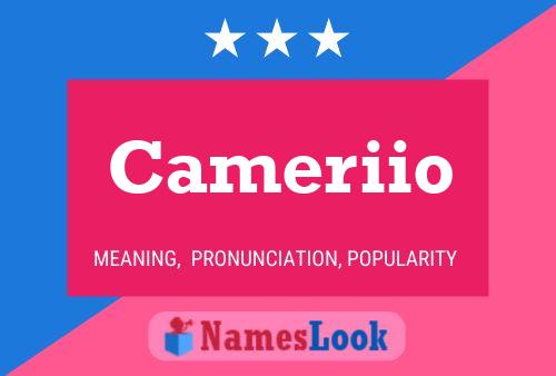 Cameriio 名字海报