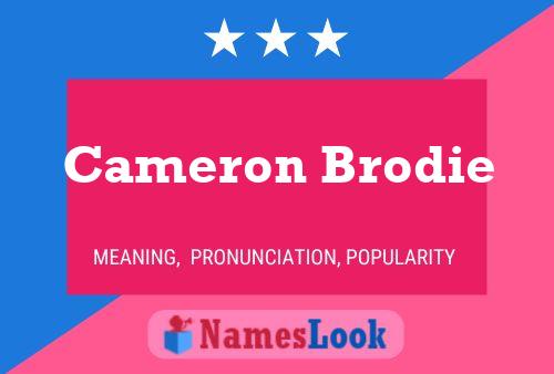 Cameron Brodie 名字海报