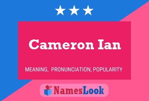 Cameron Ian 名字海报