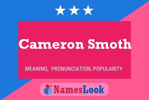 Cameron Smoth 名字海报