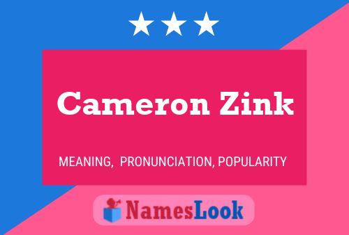 Cameron Zink 名字海报