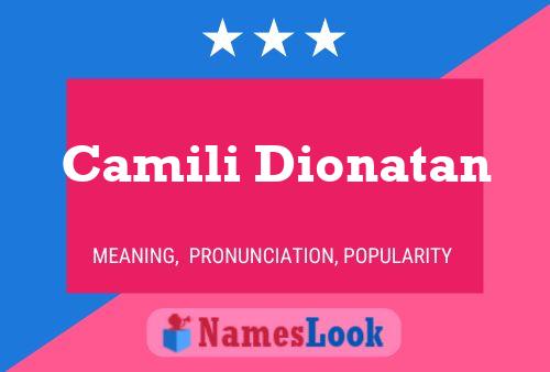 Camili Dionatan 名字海报