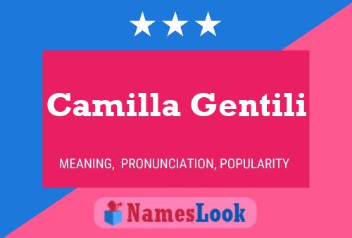 Camilla Gentili 名字海报