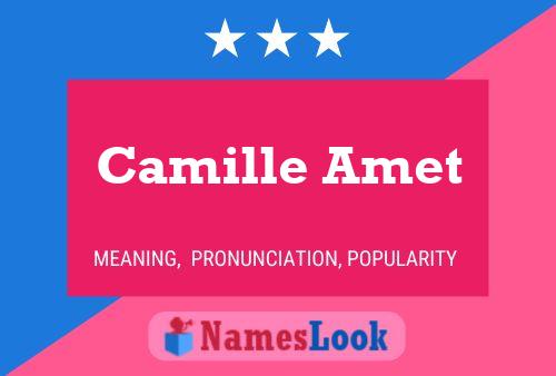 Camille Amet 名字海报