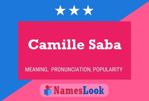 Camille Saba 名字海报