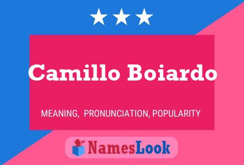 Camillo Boiardo 名字海报