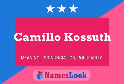 Camillo Kossuth 名字海报