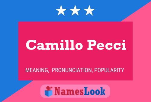 Camillo Pecci 名字海报