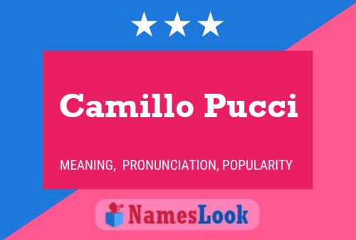 Camillo Pucci 名字海报