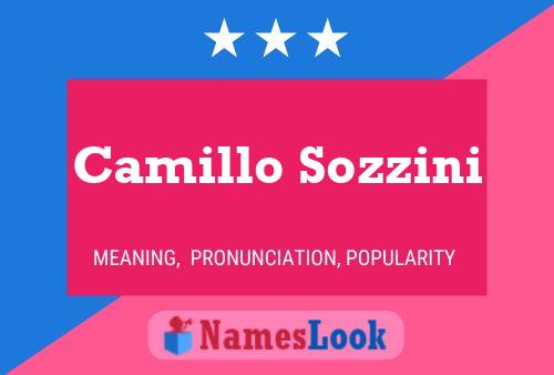 Camillo Sozzini 名字海报