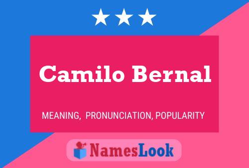 Camilo Bernal 名字海报