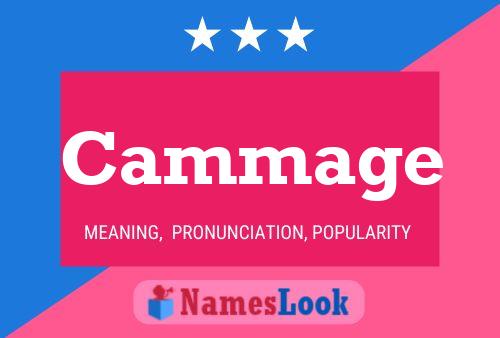 Cammage 名字海报