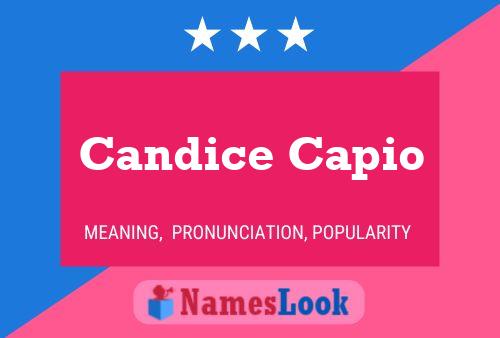 Candice Capio 名字海报