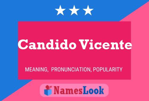 Candido Vicente 名字海报