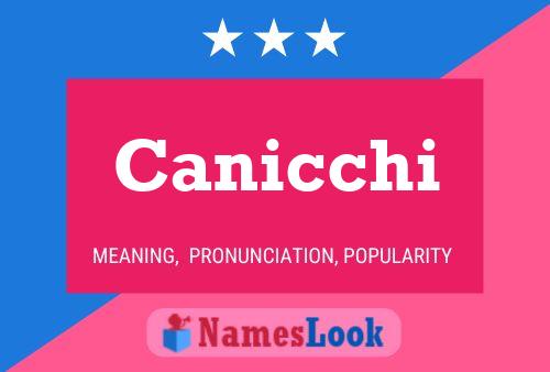 Canicchi 名字海报