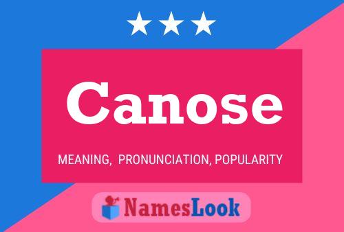 Canose 名字海报