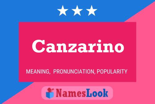 Canzarino 名字海报