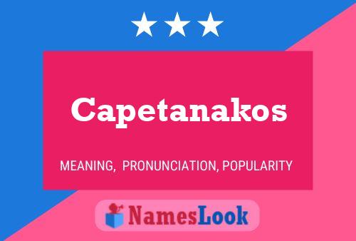 Capetanakos 名字海报