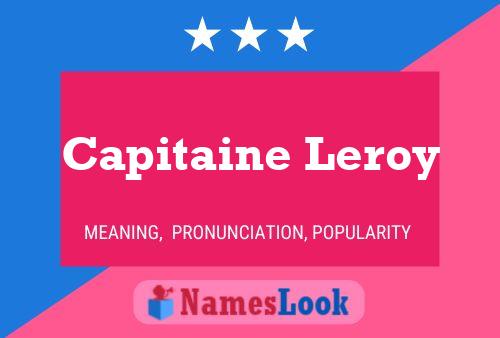 Capitaine Leroy 名字海报